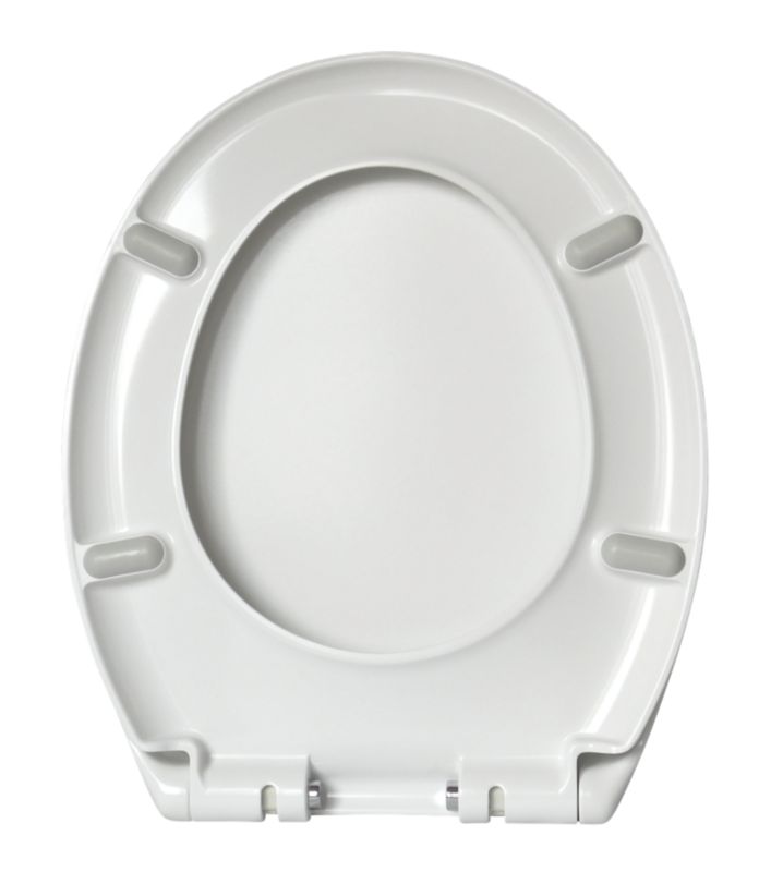 Toiletsæde Universal Duroplast Hvid 37x43 cm Blødt Luk 1 stk.