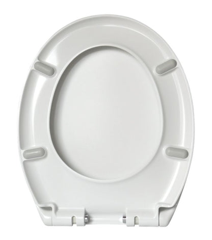 Toiletsæde Universal Duroplast Hvid 37x43 cm Blødt Luk 1 stk.
