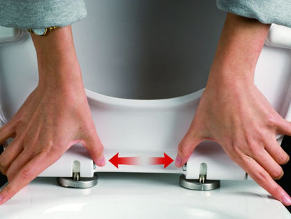Toiletsæde Universal Duroplast Hvid 37x43 cm Blødt Luk 1 stk.
