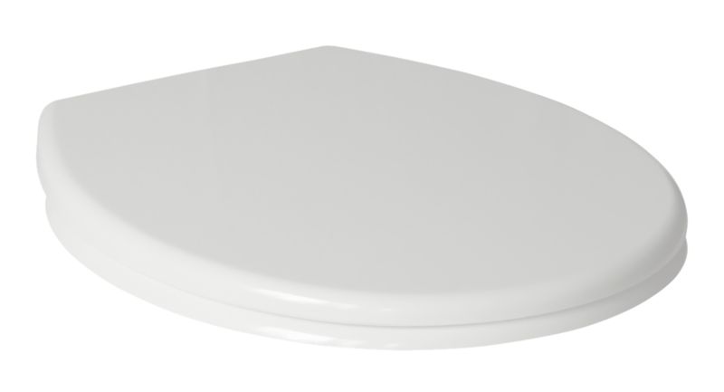 Toiletsæde Universal Duroplast Hvid 37x43 cm Blødt Luk 1 stk.