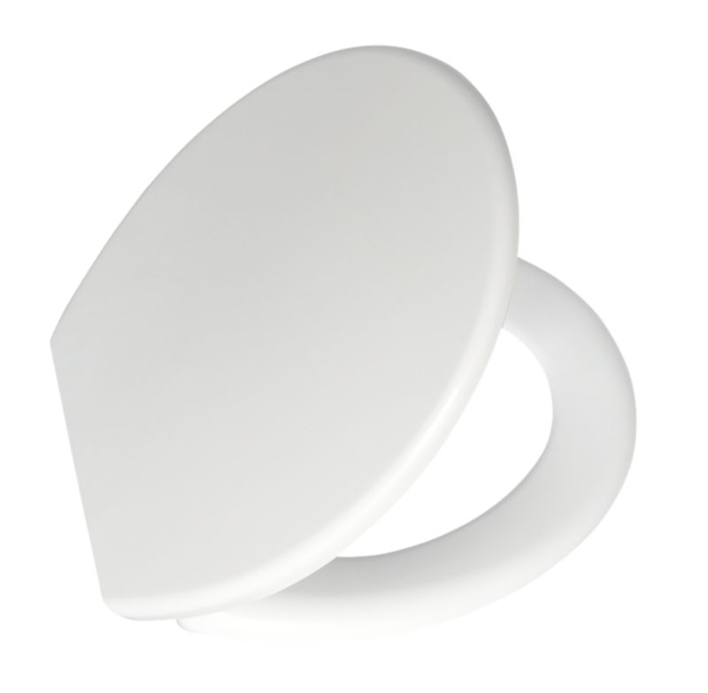 Toiletsæde Universal Duroplast Hvid 37x43 cm Blødt Luk 1 stk.