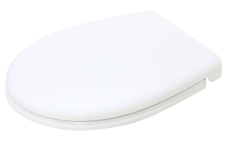 Toiletsæde Universal 35x42 cm Hvid Duroplast Blødt Luk Quick Release