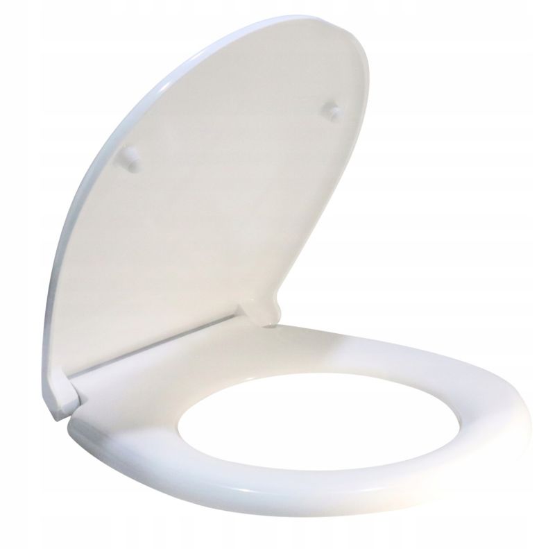 Toiletsæde Universal 35x42 cm Hvid Duroplast Blødt Luk Quick Release