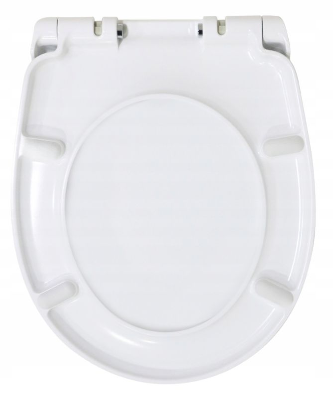 Toiletsæde Universal 35x42 cm Hvid Duroplast Blødt Luk Quick Release