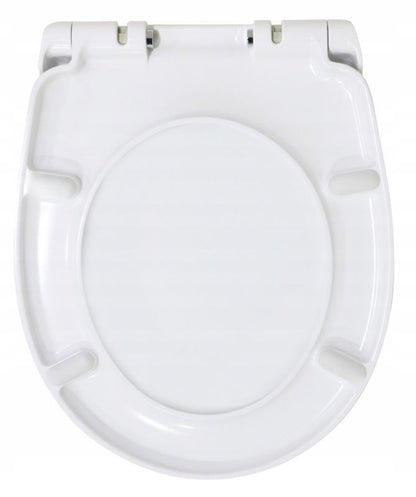 Toiletsæde Universal 35x42 cm Hvid Duroplast Blødt Luk Quick Release