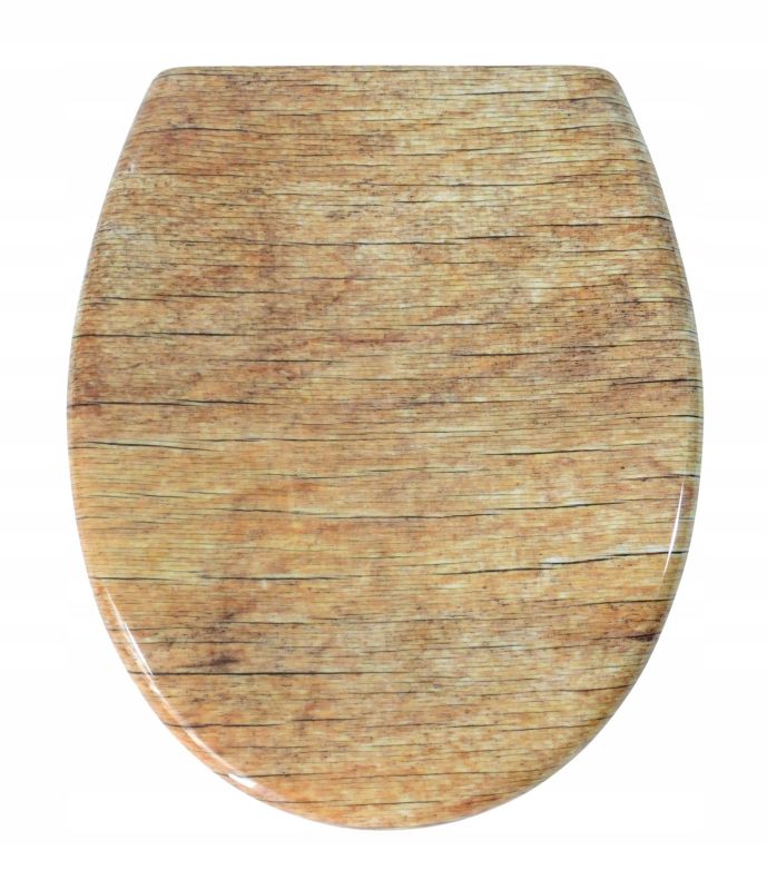 Toiletsæde Duroplast Trælook 37,4x44,4 cm Låg med Softclose