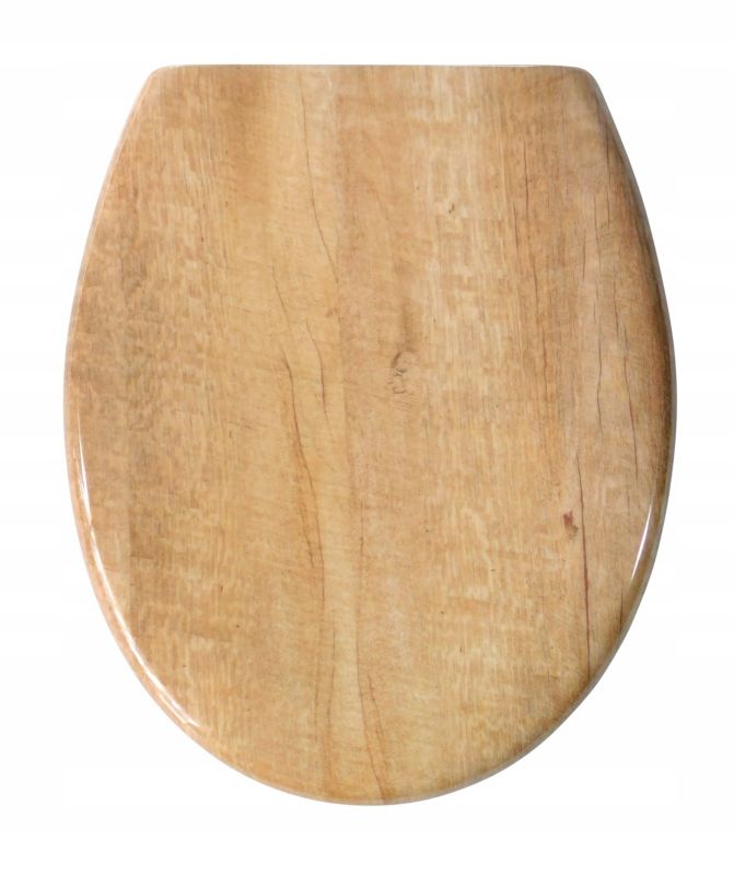 Toiletsæde Estiva Dec 15 Egetræsmønster Duroplast 37,4x44,4 cm