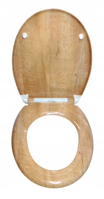Toiletsæde Estiva Dec 15 Egetræsmønster Duroplast 37,4x44,4 cm