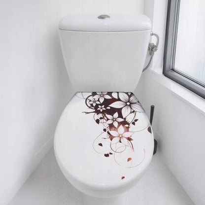 Toiletsæde Duroplast Wenge Mønster 37x43 cm Hurtigudløser