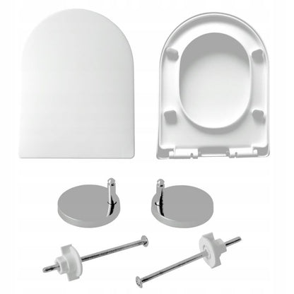 Toiletsæde Hvidt Polypropylen Softclose U-Form Hurtigudløsning 36x47 cm