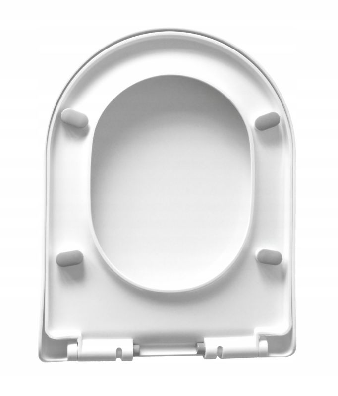 Toiletsæde Hvidt Polypropylen Softclose U-Form Hurtigudløsning 36x47 cm