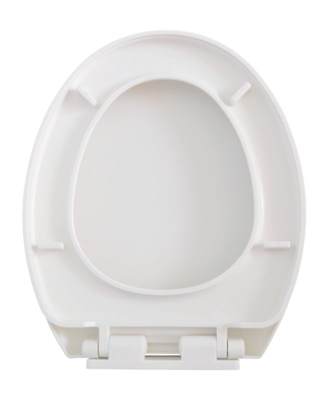 Toiletsæde Universal Owal Hvid Polypropylen Soft Close 37x44 cm