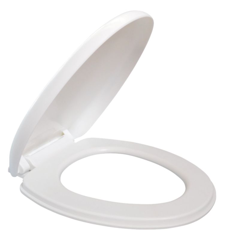 Toiletsæde Universal Owal Hvid Polypropylen Soft Close 37x44 cm