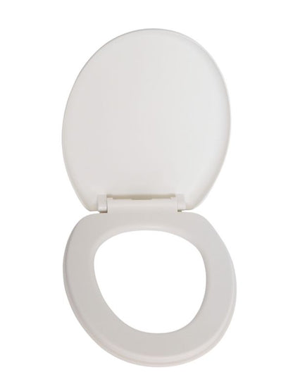 Toiletsæde Universal Owal Hvid Polypropylen Soft Close 37x44 cm