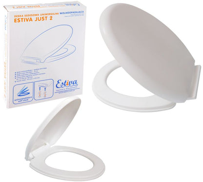 Toiletsæde Universal Owal Hvid Polypropylen Soft Close 37x44 cm