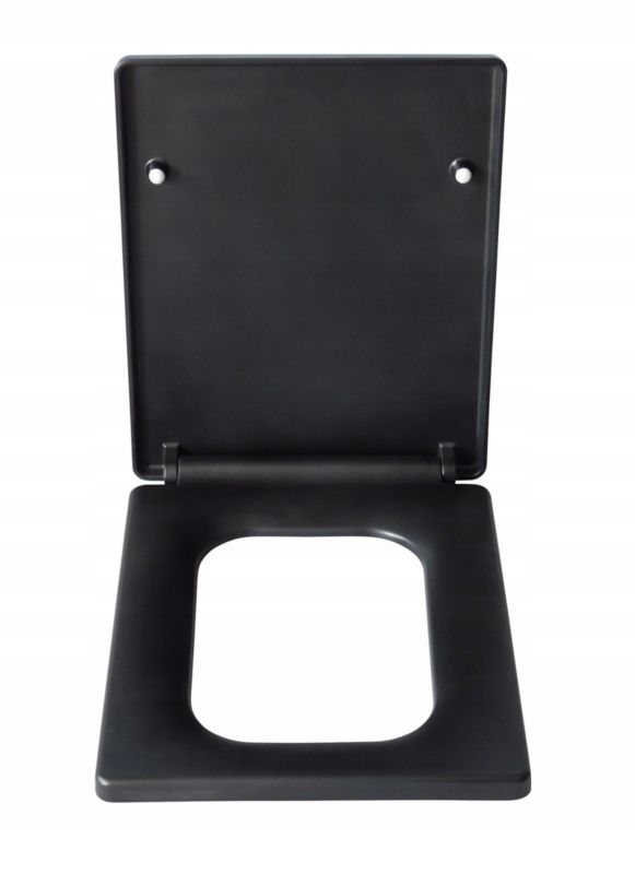 Toiletsæde Lorida Black Mat Duroplast Antimikrobiel 44x34 cm