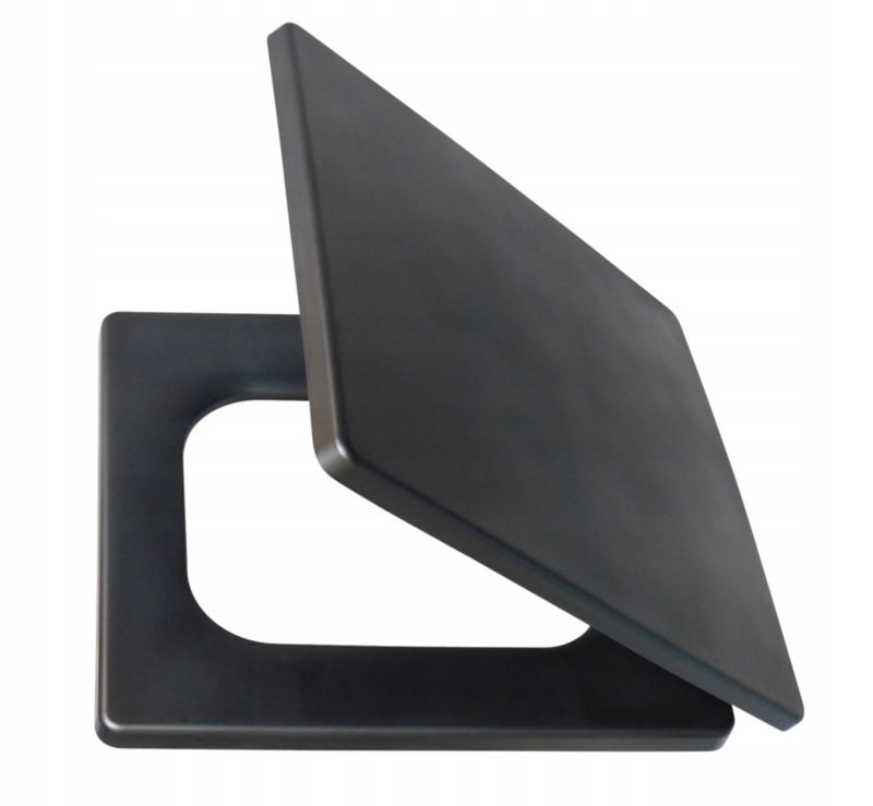 Toiletsæde Lorida Black Mat Duroplast Antimikrobiel 44x34 cm