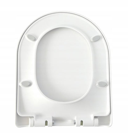 Toiletsæde Duroplast Hvidt Universal 36x44 cm Blødt Luk