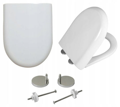 Toiletsæde Owal Duroplast Hvid 44x36 cm Blødt Luk 1 stk.