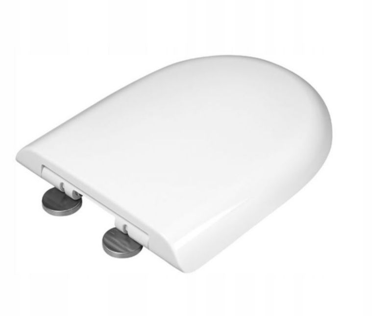 Toiletsæde Owal Duroplast Hvid 44x36 cm Blødt Luk 1 stk.