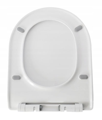 Toiletsæde Slim Plus U-form Hvid Polypropylen Blødt Luk 36x47 cm