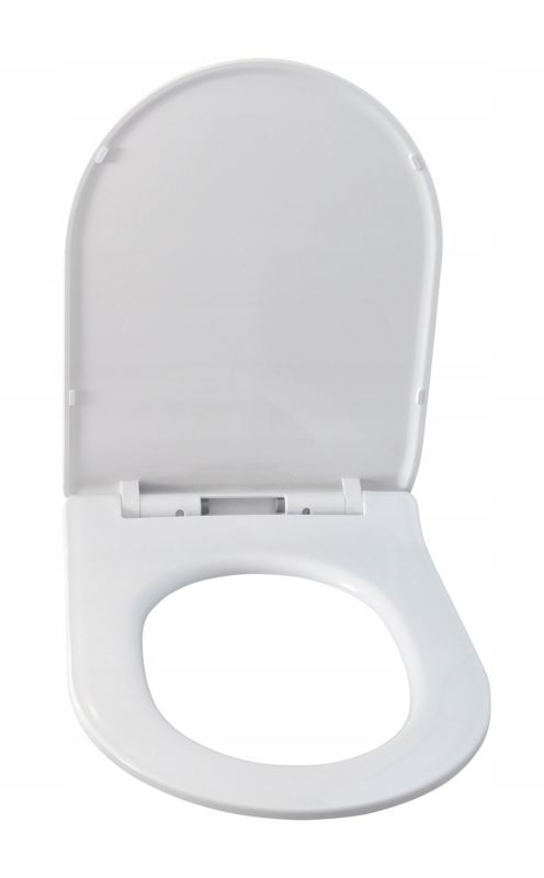Toiletsæde Slim Plus U-form Hvid Polypropylen Blødt Luk 36x47 cm