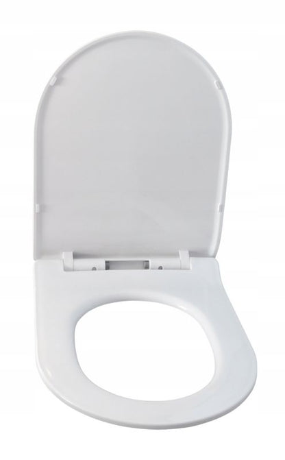 Toiletsæde Slim Plus U-form Hvid Polypropylen Blødt Luk 36x47 cm