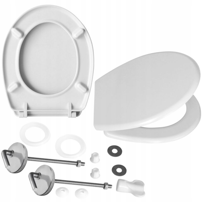 Toiletsæde Standard Duroplast Hvid Antibakteriel 37,1x44,2 cm