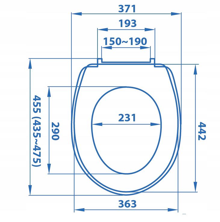 Toiletsæde Standard Duroplast Hvid Antibakteriel 37,1x44,2 cm