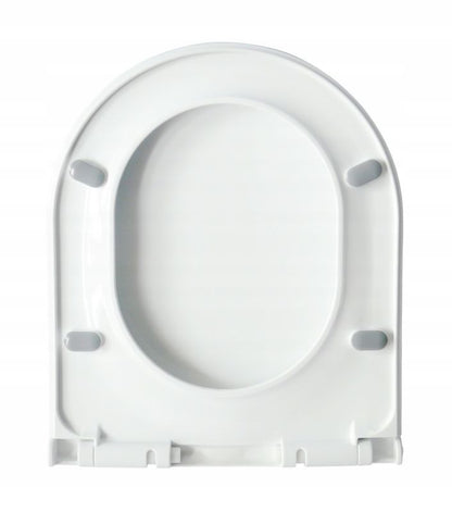 Toiletsæde U-formet Hvid Polypropylen med Softclose 43 x 36 cm