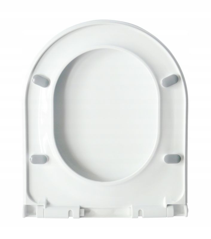 Toiletsæde U-formet Hvid Polypropylen med Softclose 43 x 36 cm