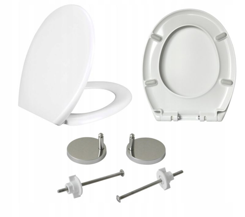 Toiletsæde Duroplast Hvid Soft Close 37 x 43 cm