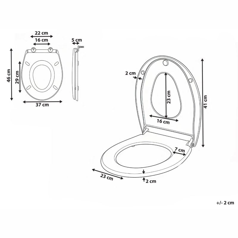 Toiletsæde Fagnano 2-i-1 Duroplast Hvid Soft-Close 1 stk.