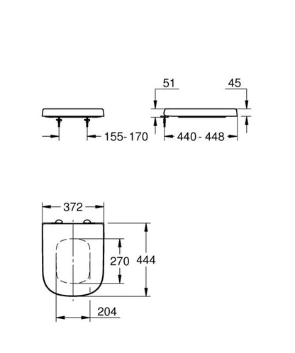 Toiletsæde Grohe Euro Ceramic Blødt Luk Duroplast Hvid 1 stk.