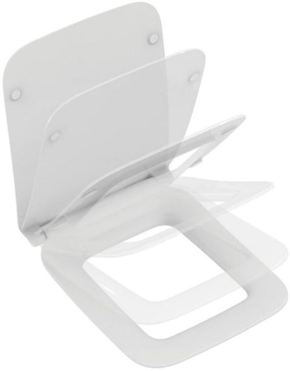 Toiletsæde Strada II Thin Hvid Duroplast Soft Close Easy Take Off 37x45 cm