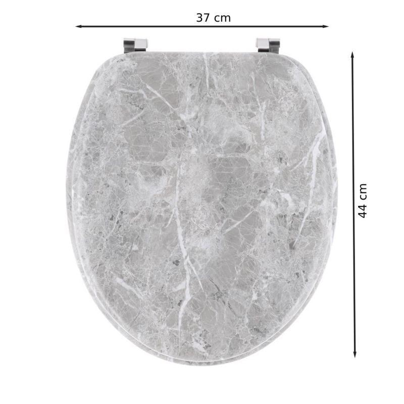 Toiletsæde Marmor Grå 44 cm Universal