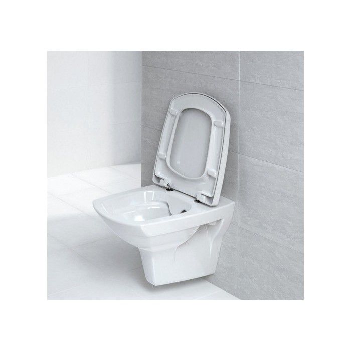 Toiletsæde Hvid Duroplast Antibakteriel 43 x 35 cm