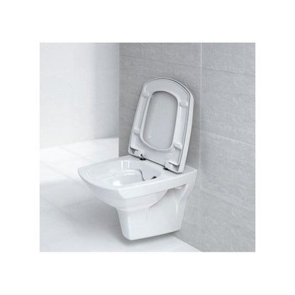 Toiletsæde Hvid Duroplast Antibakteriel 43 x 35 cm