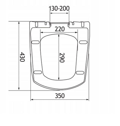 Toiletsæde Hvid Duroplast Antibakteriel 43 x 35 cm