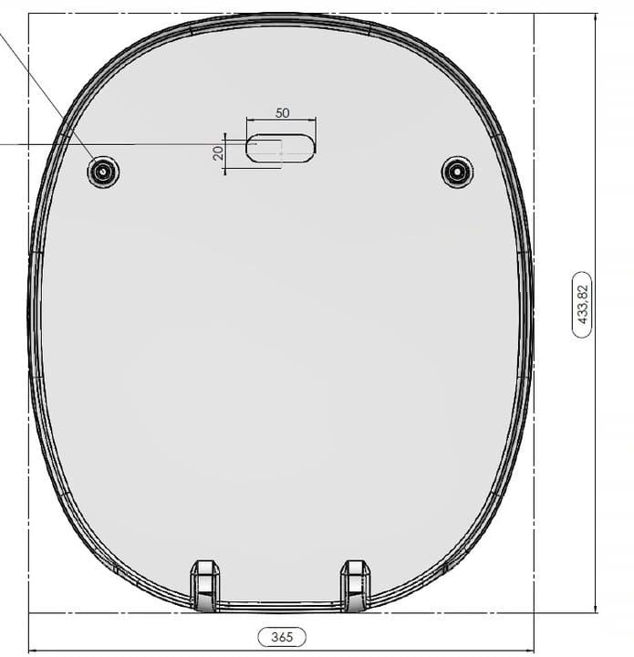 Toiletsæde Duroplast Antibakterielt Hvid 43,4x36,5 cm 160 kg