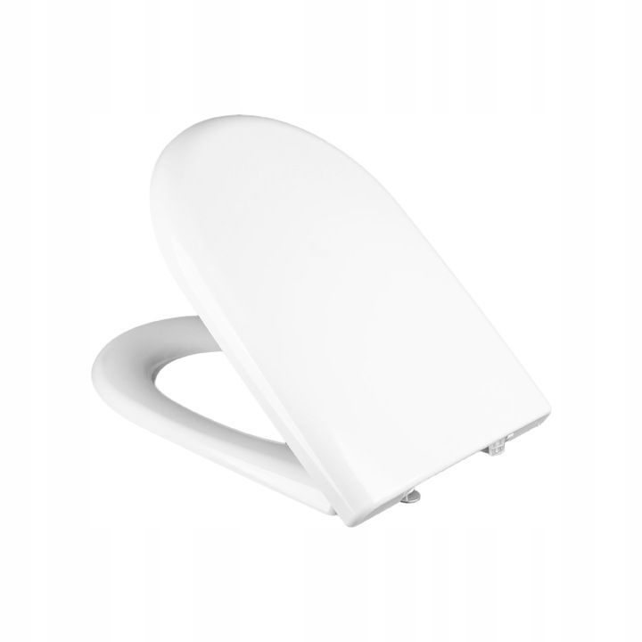 Toiletsæde Duroplast Antibakteriel 44x36 cm Hvid med Metalhængsler
