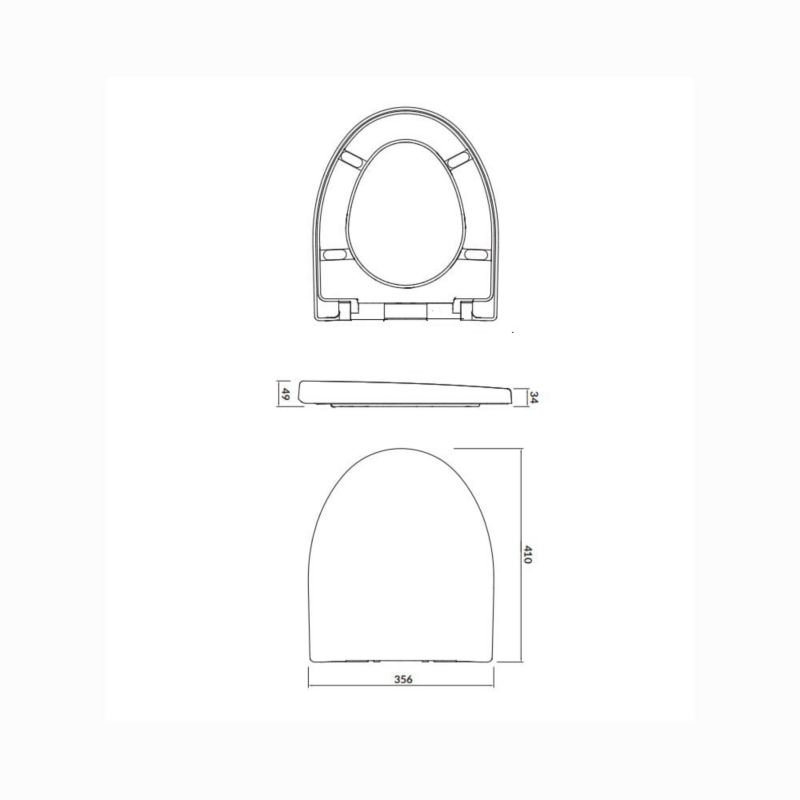 Toiletsæde til Cersanit Parva Hvid Antibakteriel 41 cm