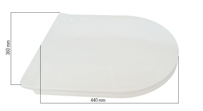 Toiletsæde MKW Langsomt Lukkende til Laufen Pro A Slim Keramik 44 cm Hvid