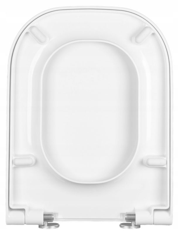 Toiletsæde med Blødt Luk Duroplast Antibakteriel 46 x 35 cm Hvid