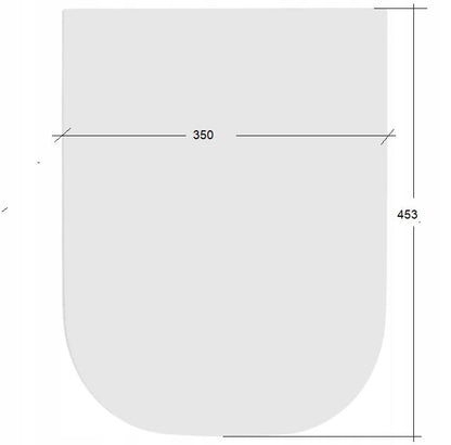 Toiletsæde med Blødt Luk Duroplast Antibakteriel 46 x 35 cm Hvid