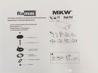 Toiletsæde MKW Langsomt Lukkende til Roca Ona Keramik Hvid 1 stk. | 5903938512193