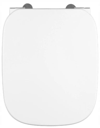 Toiletsæde Duroplast Hvid Antibakteriel Aftagelig 44,8 x 36,5 cm