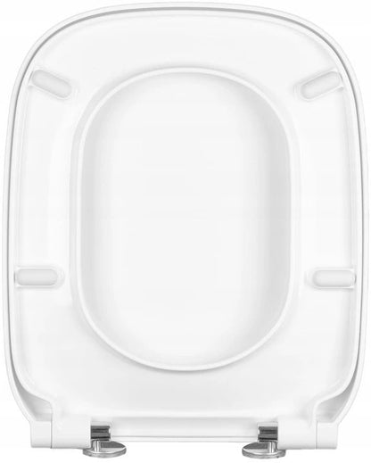 Toiletsæde Duroplast Hvid Antibakteriel Aftagelig 44,8 x 36,5 cm