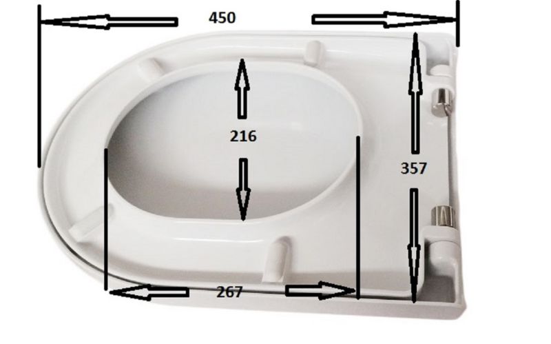 Toiletsæde med Soft Close til Cersanit Deco Keramik Hvid 1 stk.