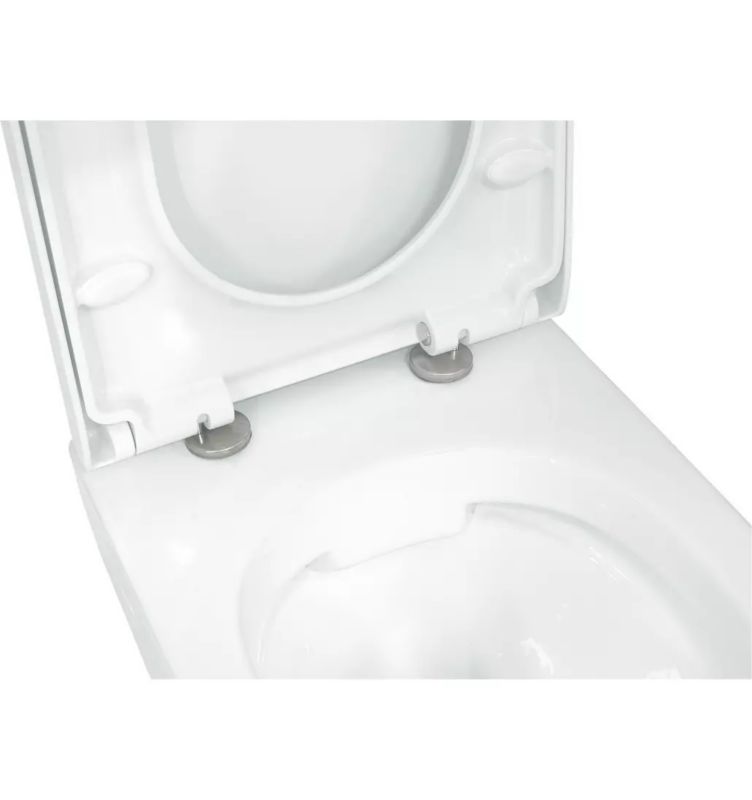 Toiletsæde MKW 8586005351795 Langsomt Lukkende Hvid Duroplast Antibakteriel